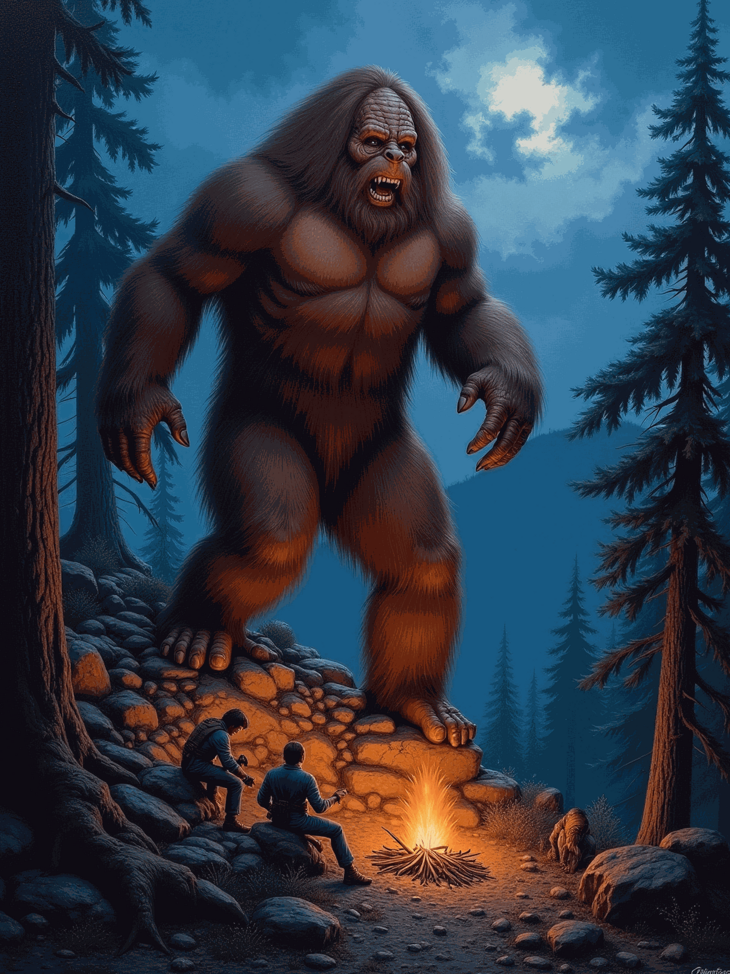 Sasquatch Guardian - Epic Fantasy Bigfoot Cryptid Tee