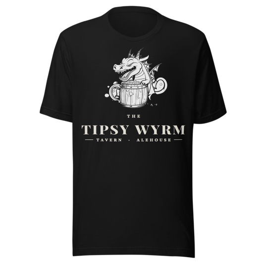 The Tipsy Wyrm - Funny Fantasy Tavern Dragon Tabletop RPG Gamer Shirt