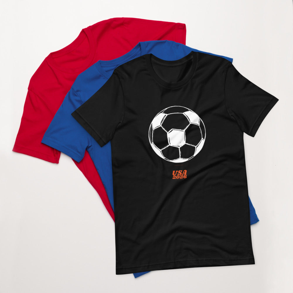 2026 World Cup USA soccer tee - color options
