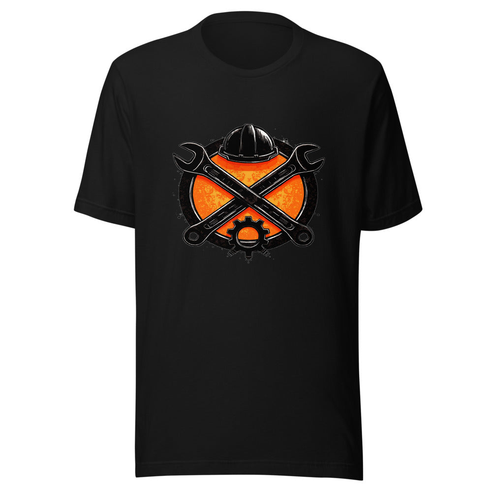 Blue Collar Crossed Wrench Graphic Tee for Electricians HVAC Plumbers