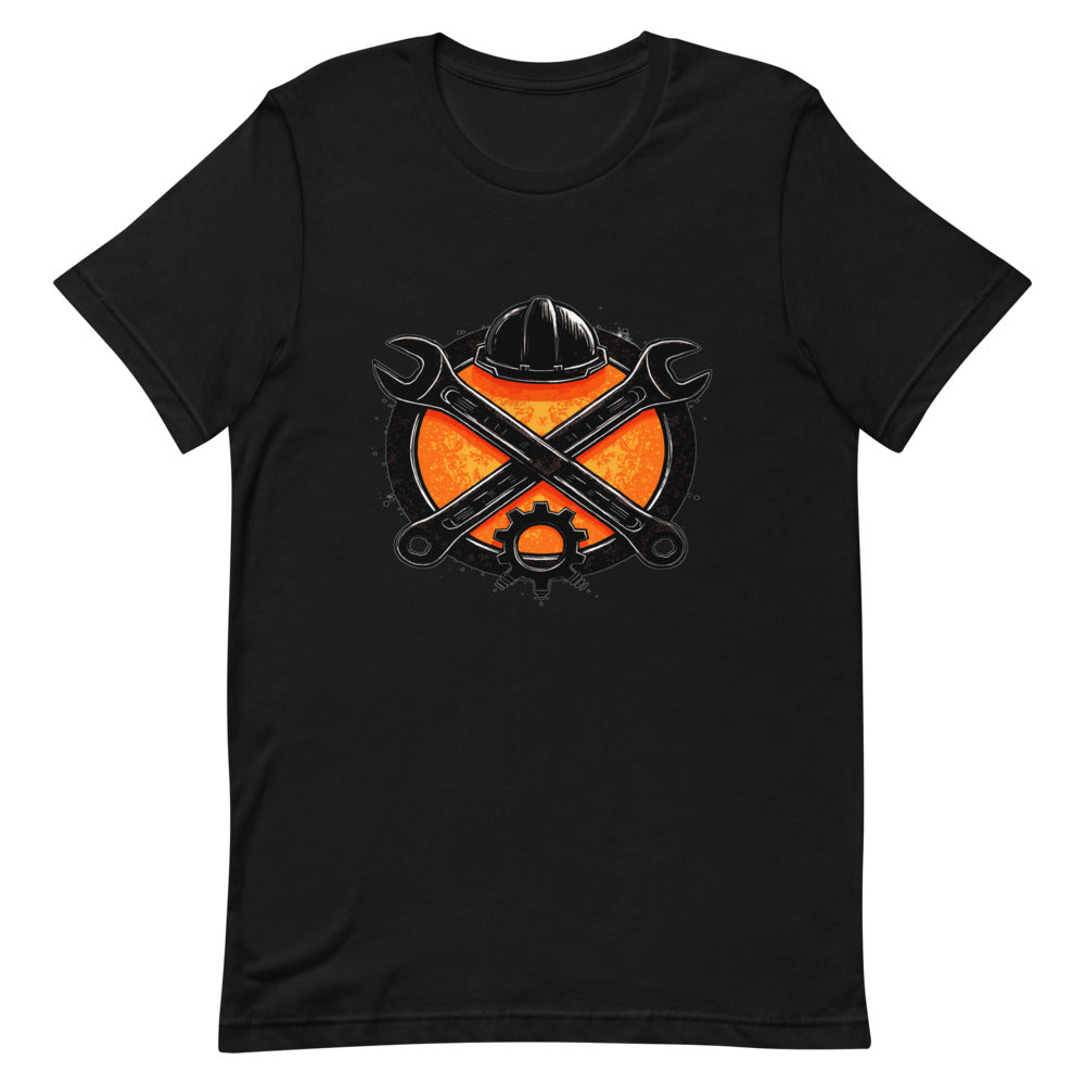 Blue Collar Crossed Wrench Graphic Tee for Electricians HVAC Plumbers