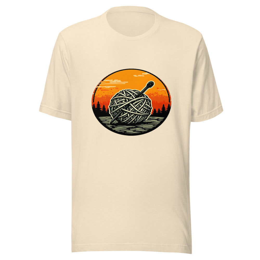 Knitting Needle Yarn Ball Graphic Tee