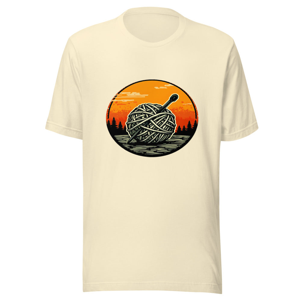 Knitting Needle Yarn Ball Graphic Tee