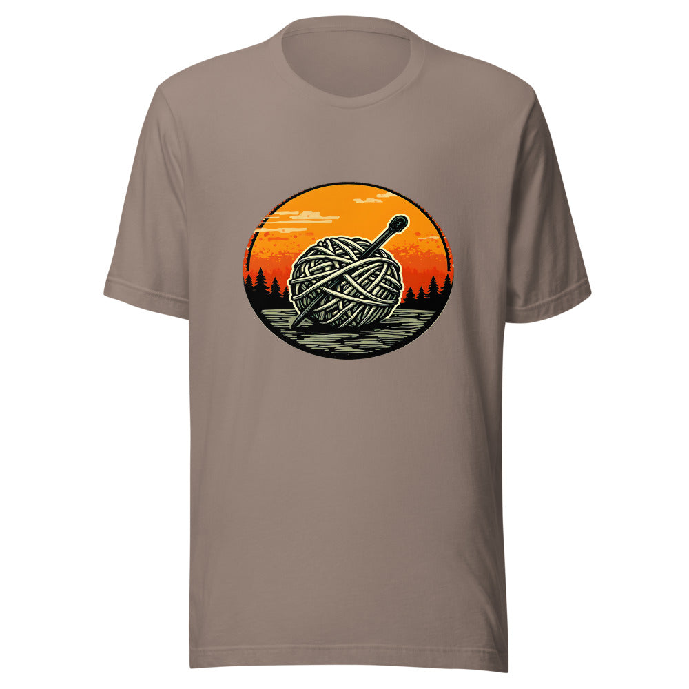Knitting Needle Yarn Ball Graphic Tee