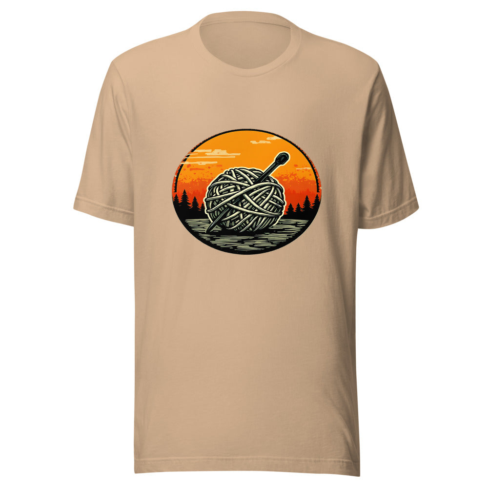 Knitting Needle Yarn Ball Graphic Tee