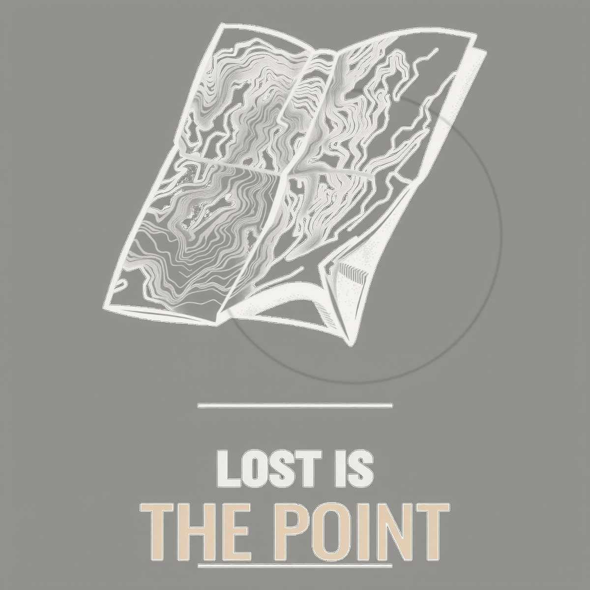 Lost Is The Point Topographic Map Graphic Tee