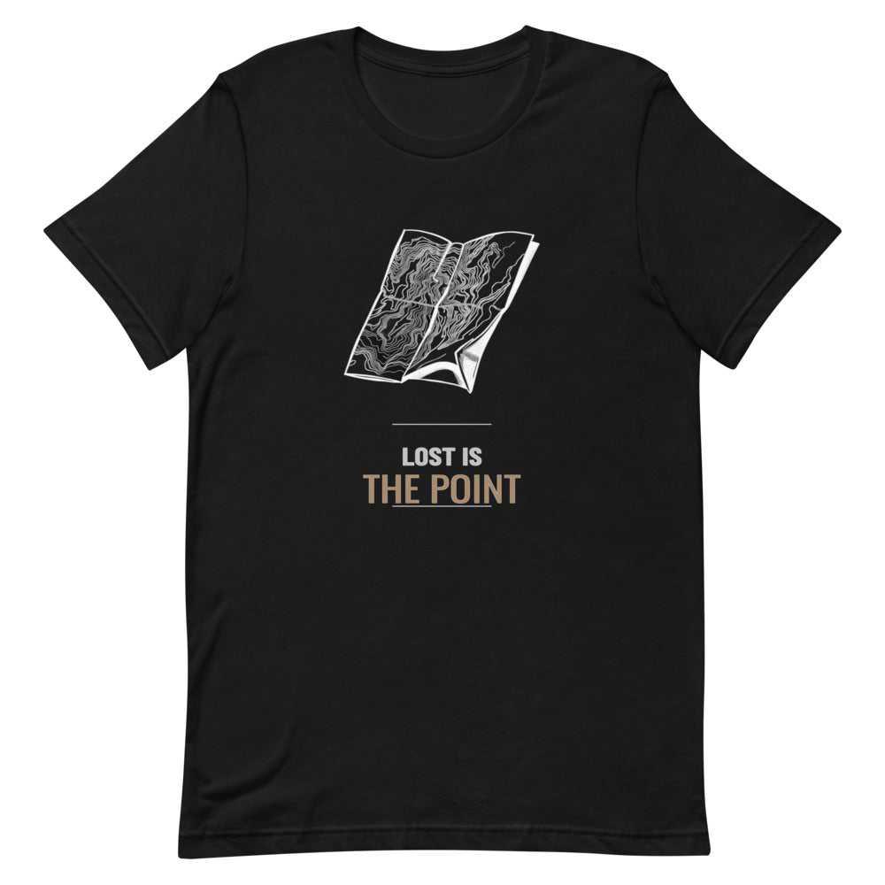 Lost Is The Point Topographic Map Graphic Tee