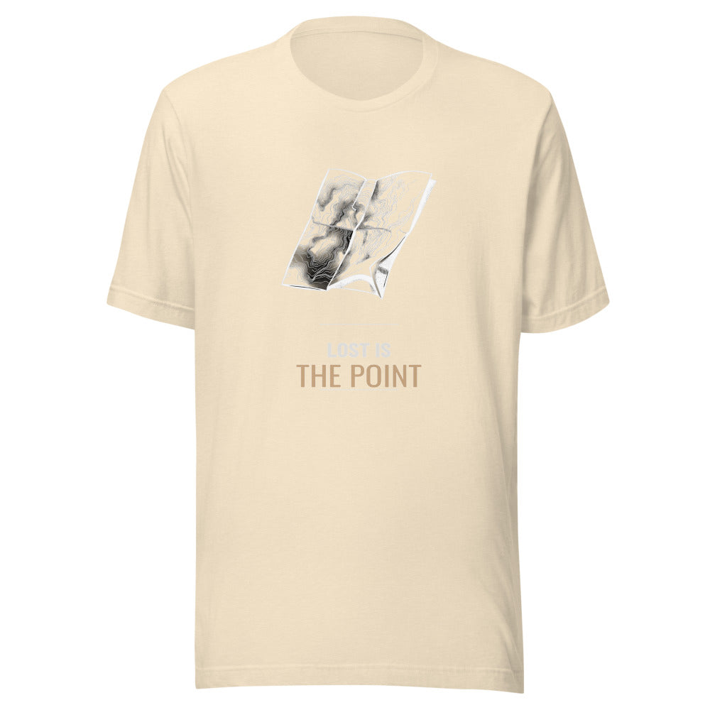Lost Is The Point Topographic Map Graphic Tee