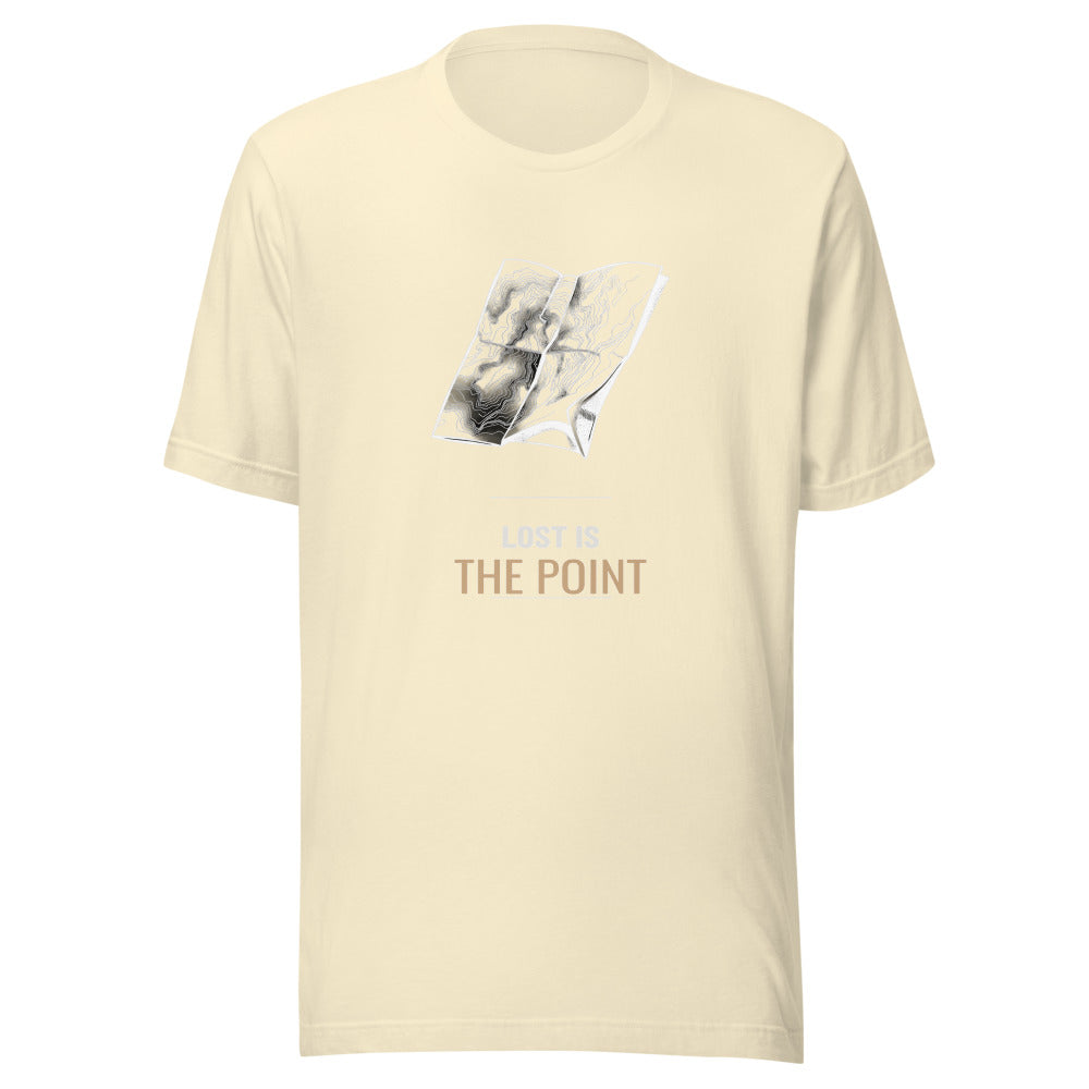 Lost Is The Point Topographic Map Graphic Tee