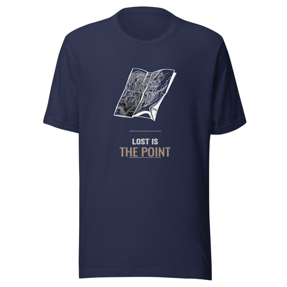 Lost Is The Point Topographic Map Graphic Tee