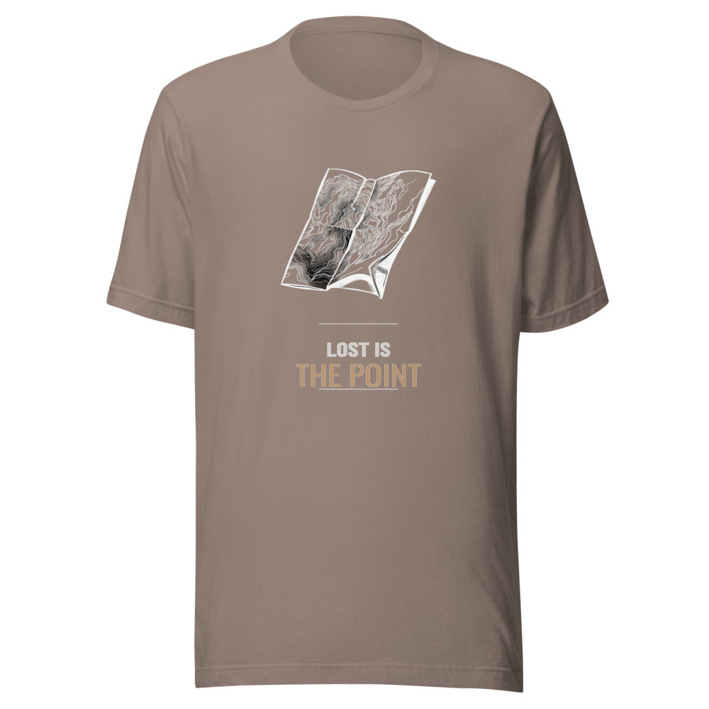 Lost Is The Point Topographic Map Graphic Tee