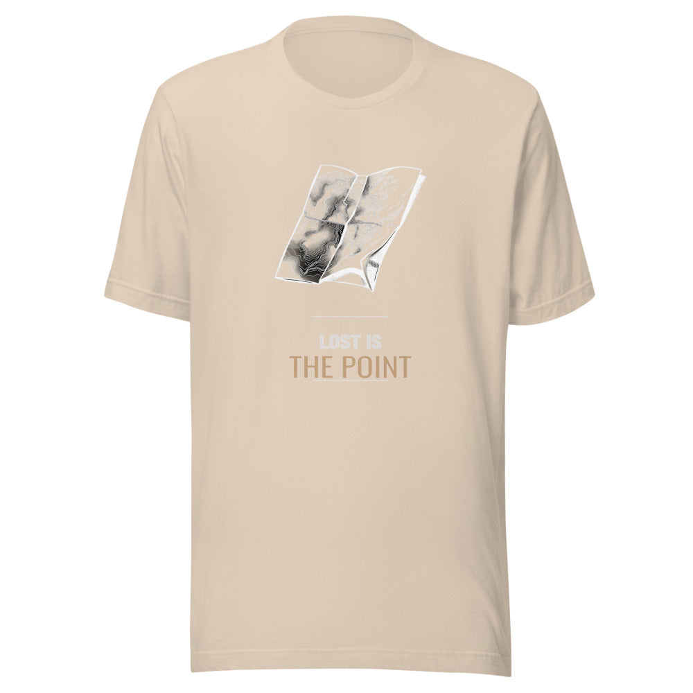 Lost Is The Point Topographic Map Graphic Tee