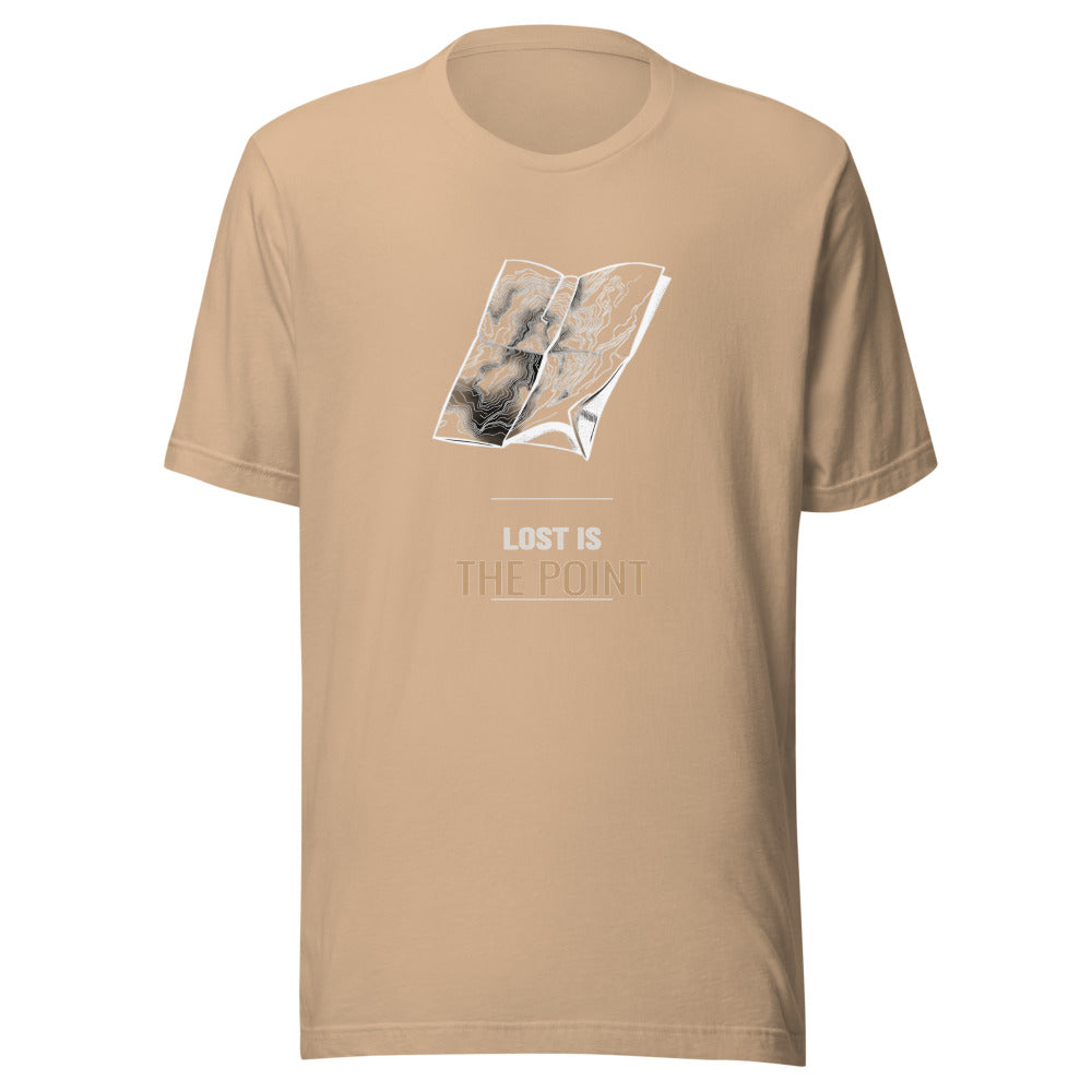 Lost Is The Point Topographic Map Graphic Tee