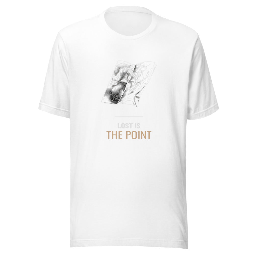 Lost Is The Point Topographic Map Graphic Tee