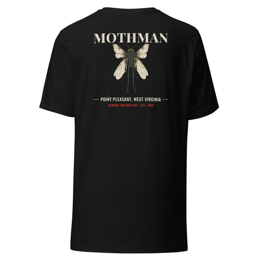 Mothman Cryptid Graphic Tee - Point Pleasant West Virginia Legend