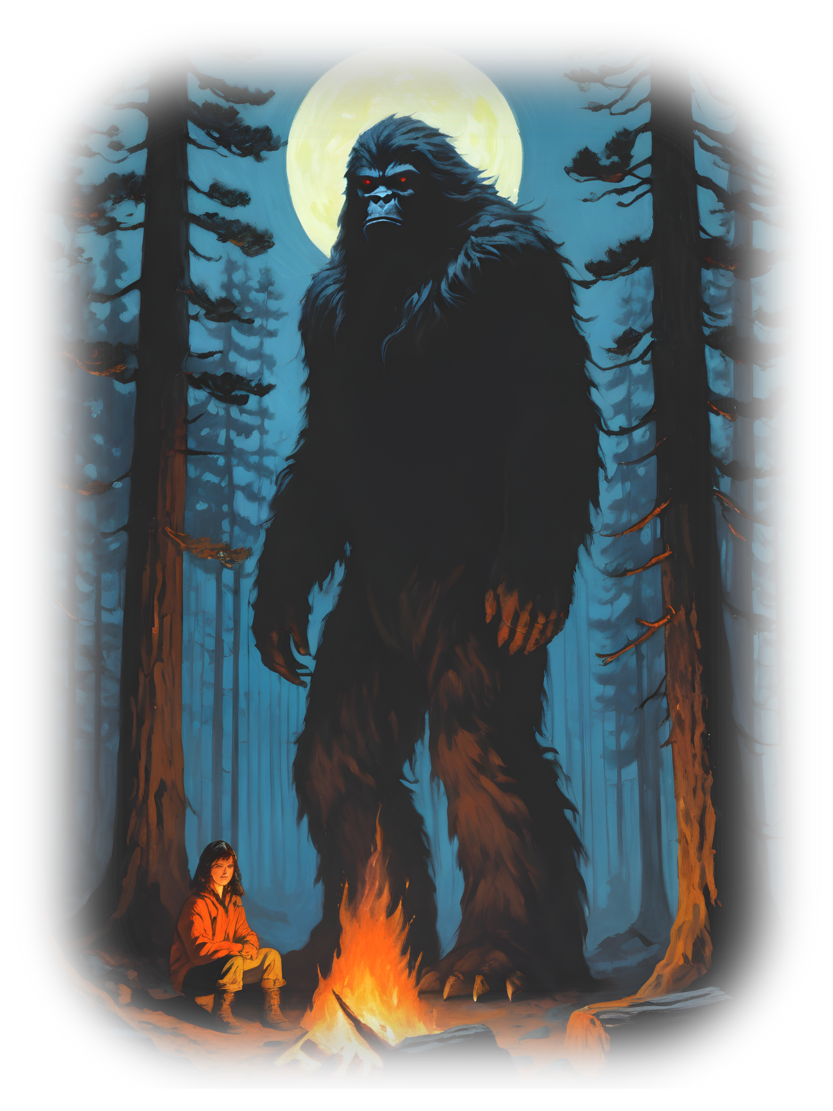 Sasquatch Guardian - Epic Fantasy Bigfoot Cryptid Tee
