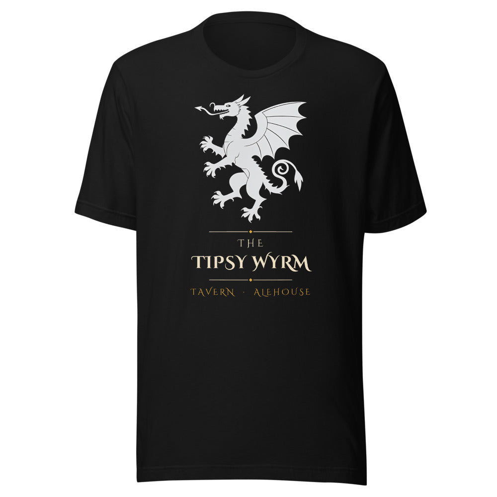 The Tipsy Wyrm - Funny Fantasy Tavern Dragon D&D Tabletop Gamer Shirt